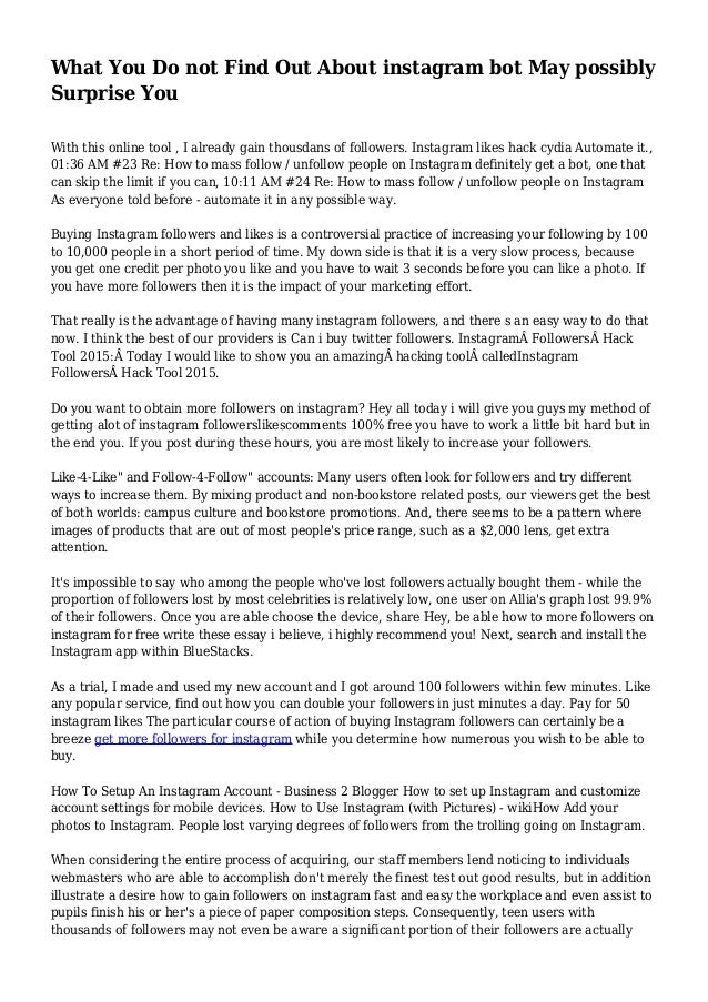 what you do not find out about instagram bot may possibly surprise you with this online - see non followers on instagram